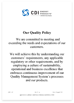 CDI Products Quality Policy